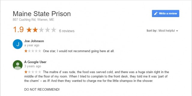 main state prison google reviews