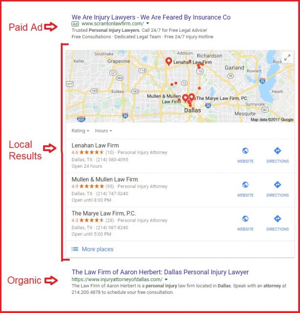 Example of a local search result