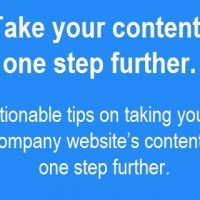 Take your Content One Step Further