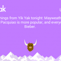 Featured Yik Yak Peek: Mayweather-Pacquiao Live! May 3, 2015