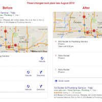 Organic Search Results Pushed Below Google Local Results - September 2015