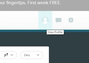 view profile button on fitbit.com