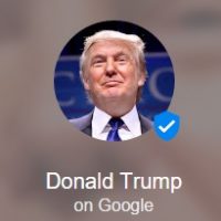 Donald Trump Google Podium Account