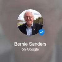 Bernie Sanders Google Podium Account