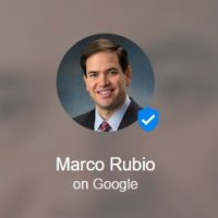 Marco Rubio Google Podium Posts Account