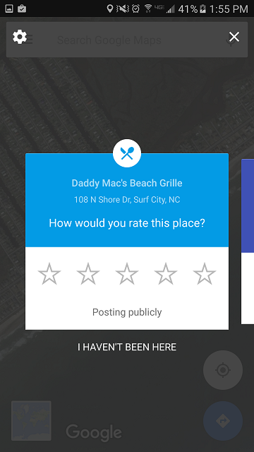 Google Maps App Pushing Ratings with Reviews Optional ...
