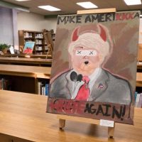 Here is the Roanoke Rapids NC High School Anti Trump Painting