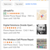 Images come to Some Google Local 4 Packs March 2017