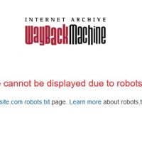 Wayback Machine Error: Page cannot be displayed due to robots.txt. - What it Means