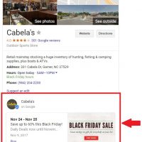 Brands Missed Opportunity: Not Using Google Posts on Black Friday 2017