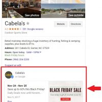 Brands Missed Opportunity: Not Using Google Posts on Black Friday 2017