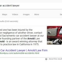 Car Accident Lawyer Search Terms Stop Producing Local Packs, Can Get Featured Snippets