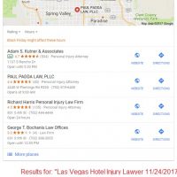 Google Local Results aka Map Packs Change November 2017 for Personal Injury Lawyers