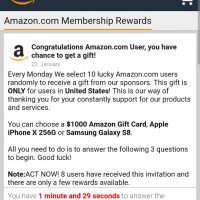 Congratulations Amazon User - Amazon Pop Up and iPhone X or Gift Card [SCAM]