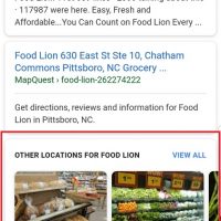 New: "Other Locations For" Business in Google Search Results