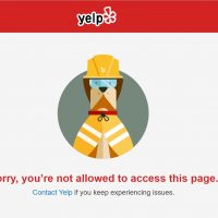 Yelp Bans IP Addresses - You're Not Allowed To Access This Page error